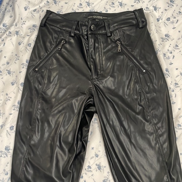 Guess Pants - NEW Guess black leather pants